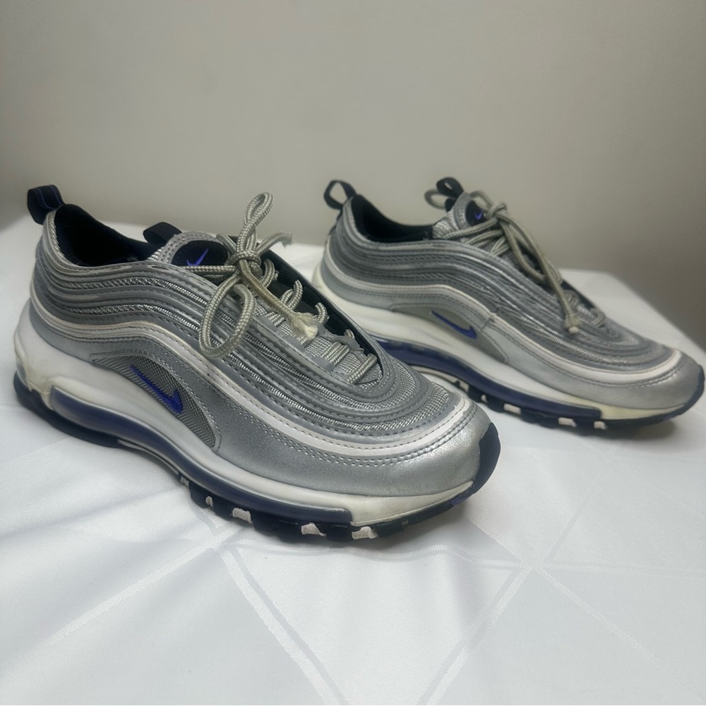 Kids Nike Air Max 97 Metallic Silver Persian Violet 921522-027 Size 4Y